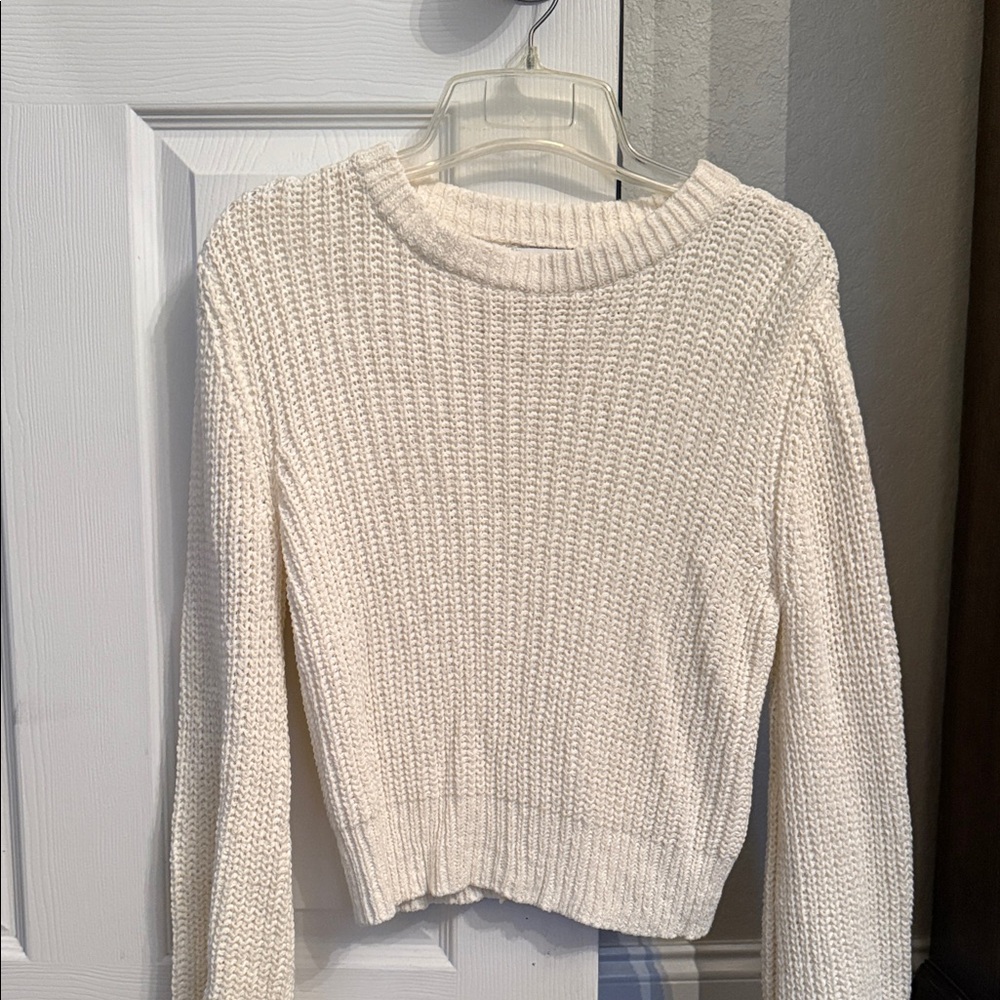Express Cream Crew Neck Sweater